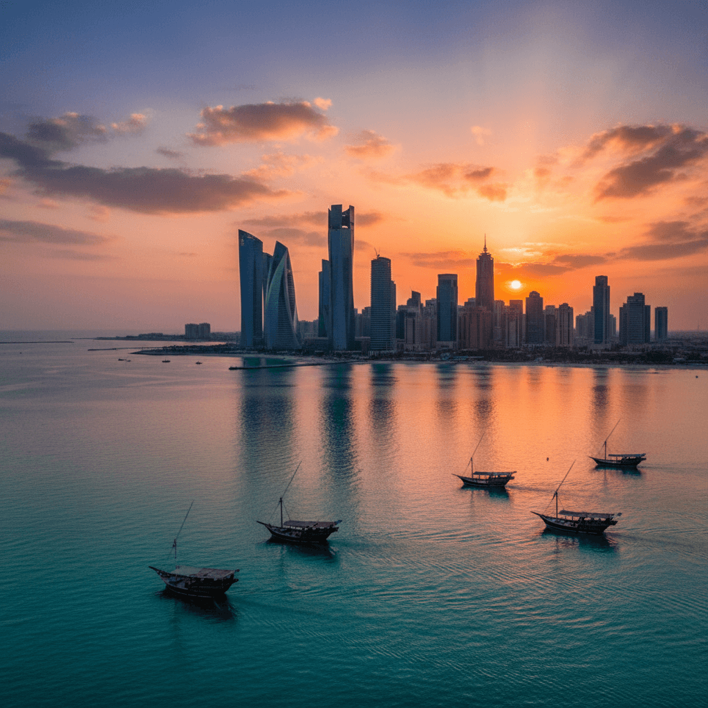 Skydiving in Bahrain — aerial view