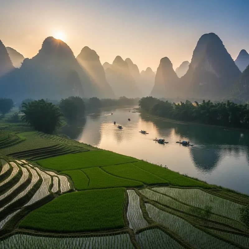 Skydiving in China — aerial view