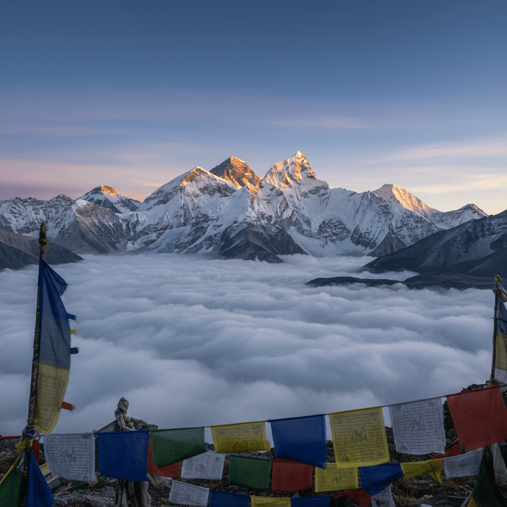 Skydiving in Nepal — aerial view