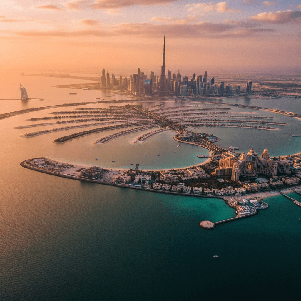 Skydiving in United Arab Emirates — aerial view